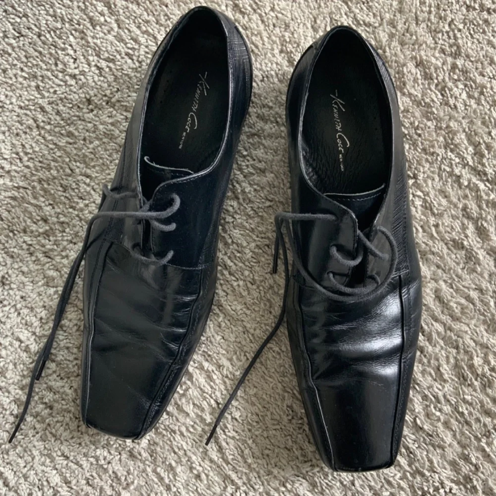 Kenneth Cole New York Black Genuine Leather Men’s Oxford Shoes Size 10 M